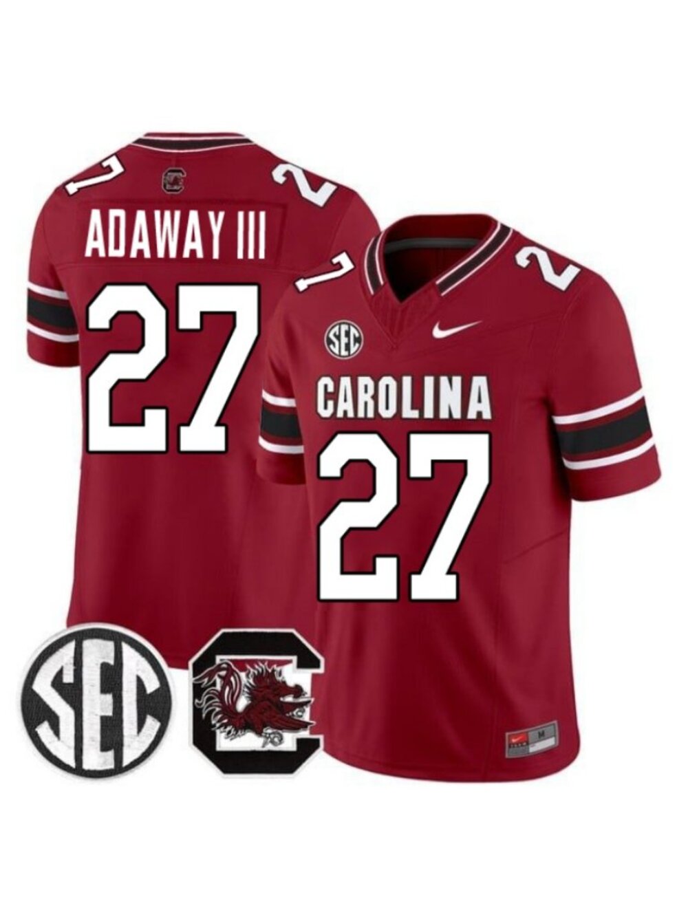 Kids Youths Oscar Adaway III Garnet Stitched Jersey Vapor